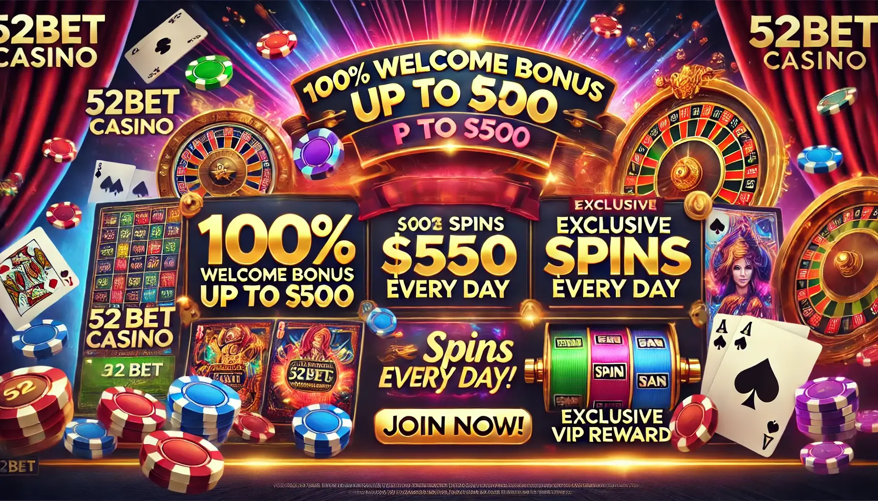 Bônus e promoções do 52bet casino